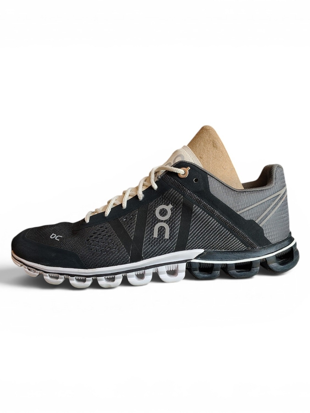 On Running Coudflow Women's Cloudtec Black/White Running Sneakers Size 8
